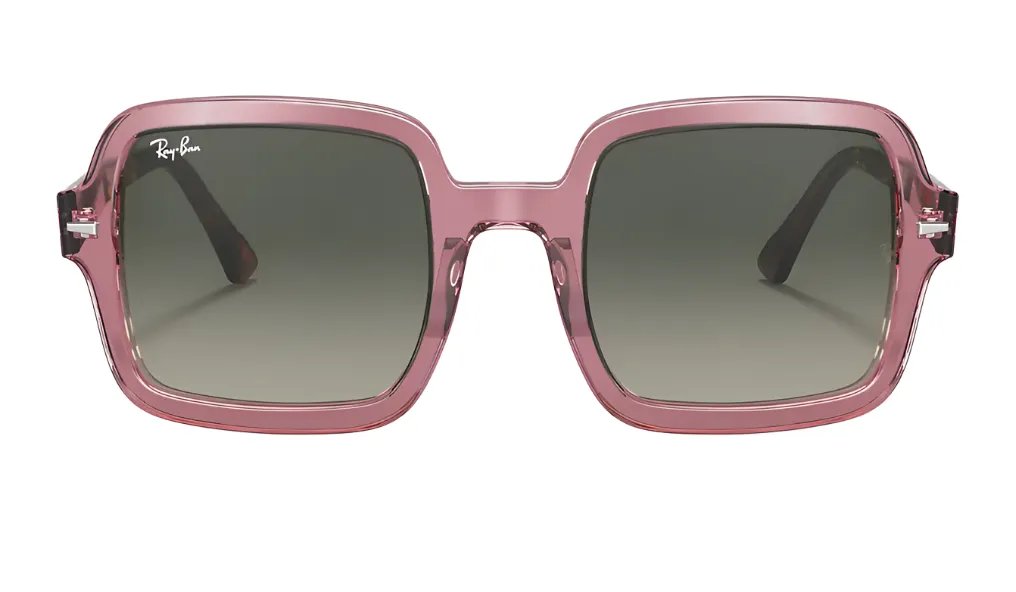 Ray-Ban Womens Non-Polarized Sunglasses - Transparent Violet/Gray Gradient