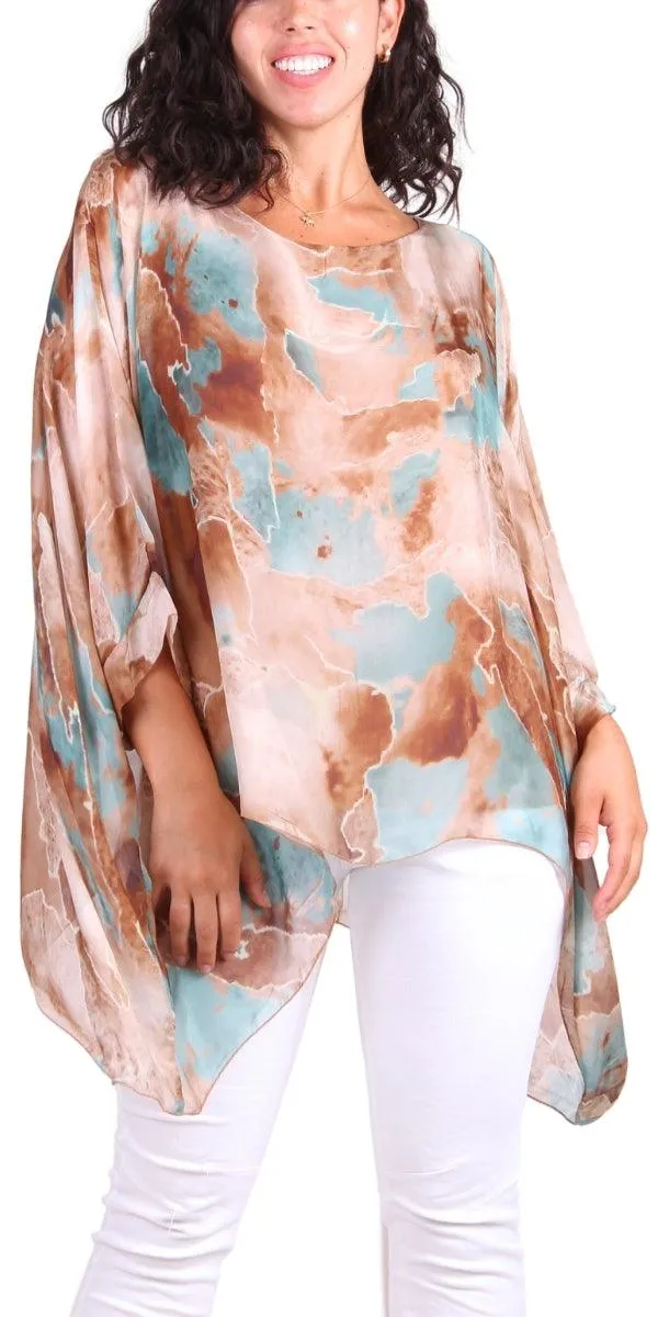 Seta Digital Marble Print Kaftan