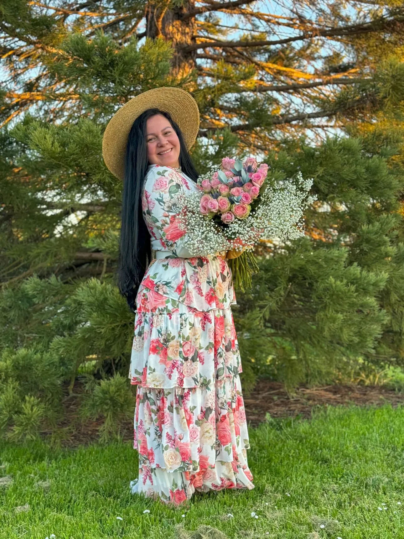 Sicily Ruffled Floral Skirt