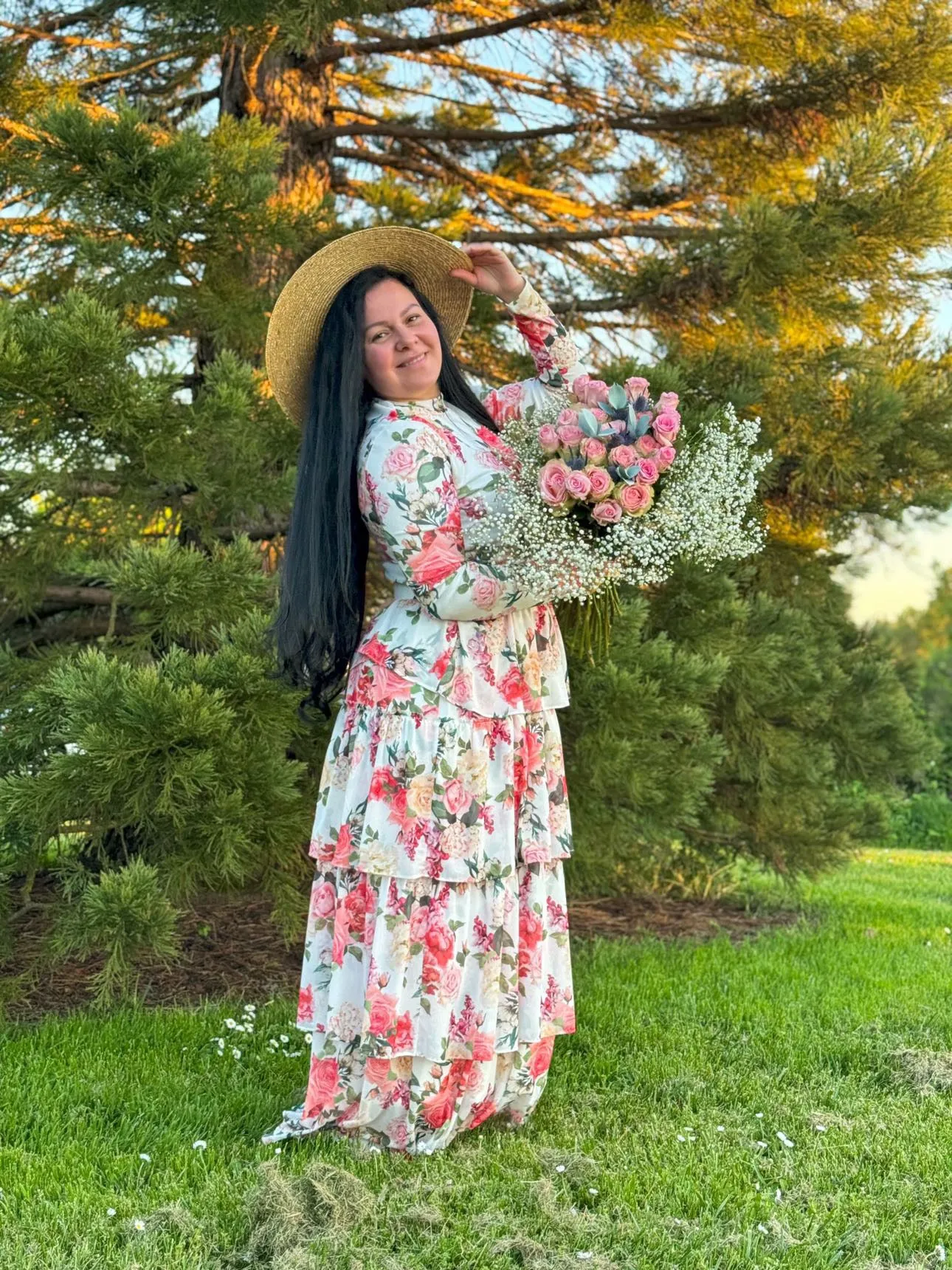 Sicily Ruffled Floral Skirt