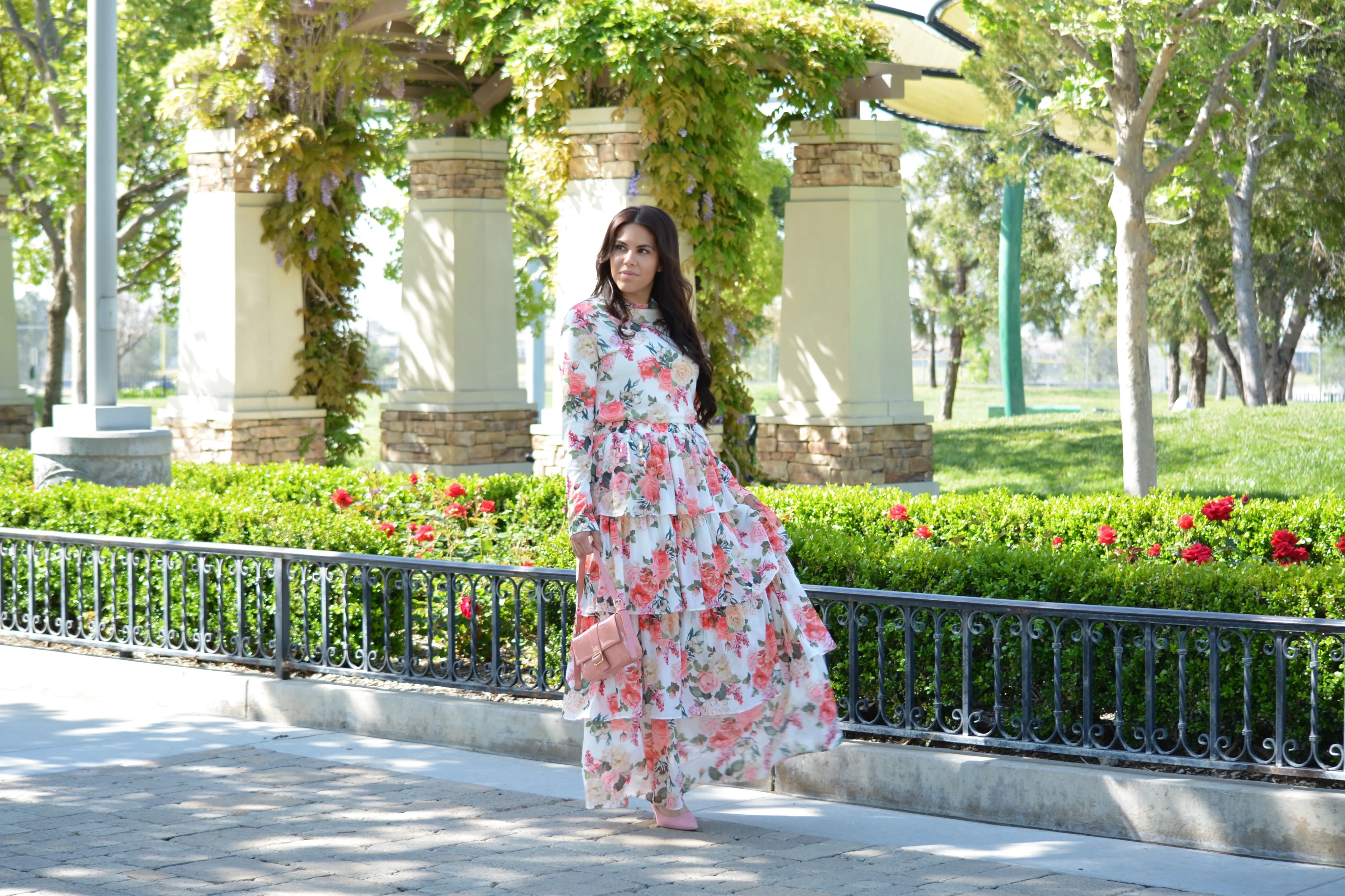 Sicily Ruffled Floral Skirt