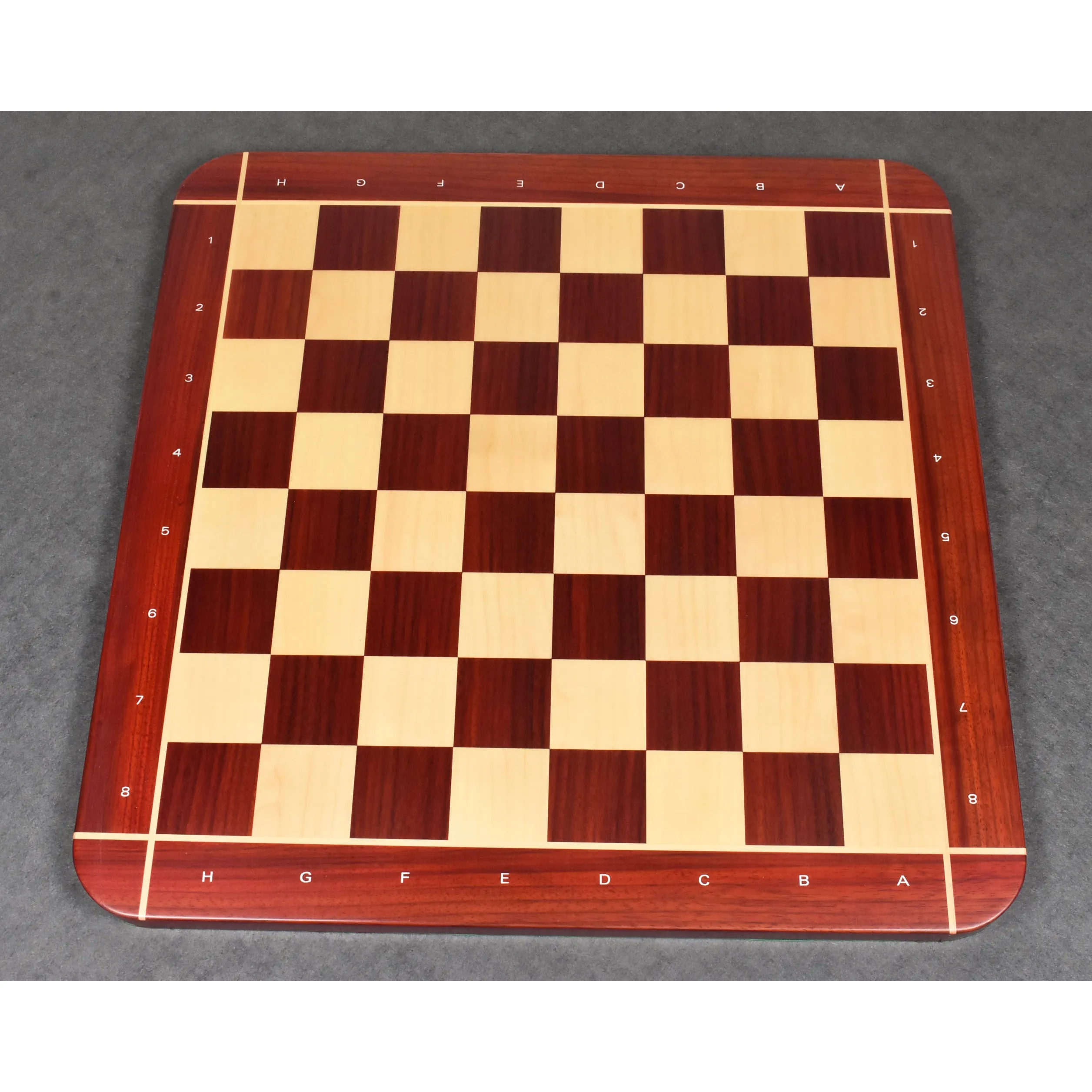 Slightly Imperfect 23" Bud Rosewood & Maple Wood Chessboard - 60 mm Square - Algebraic notations - Warehouse Clearance - USA Shipping Only