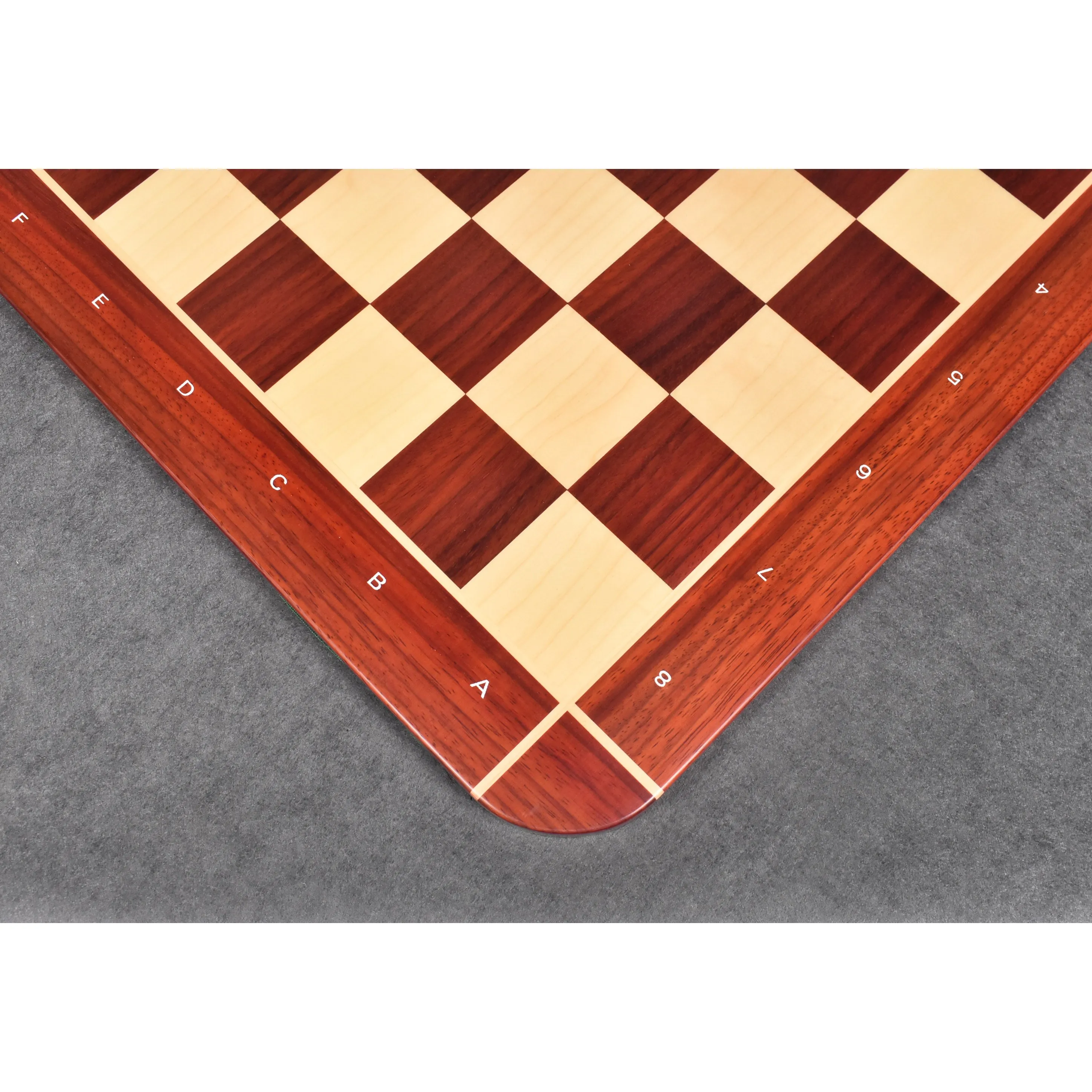 Slightly Imperfect 23" Bud Rosewood & Maple Wood Chessboard - 60 mm Square - Algebraic notations - Warehouse Clearance - USA Shipping Only