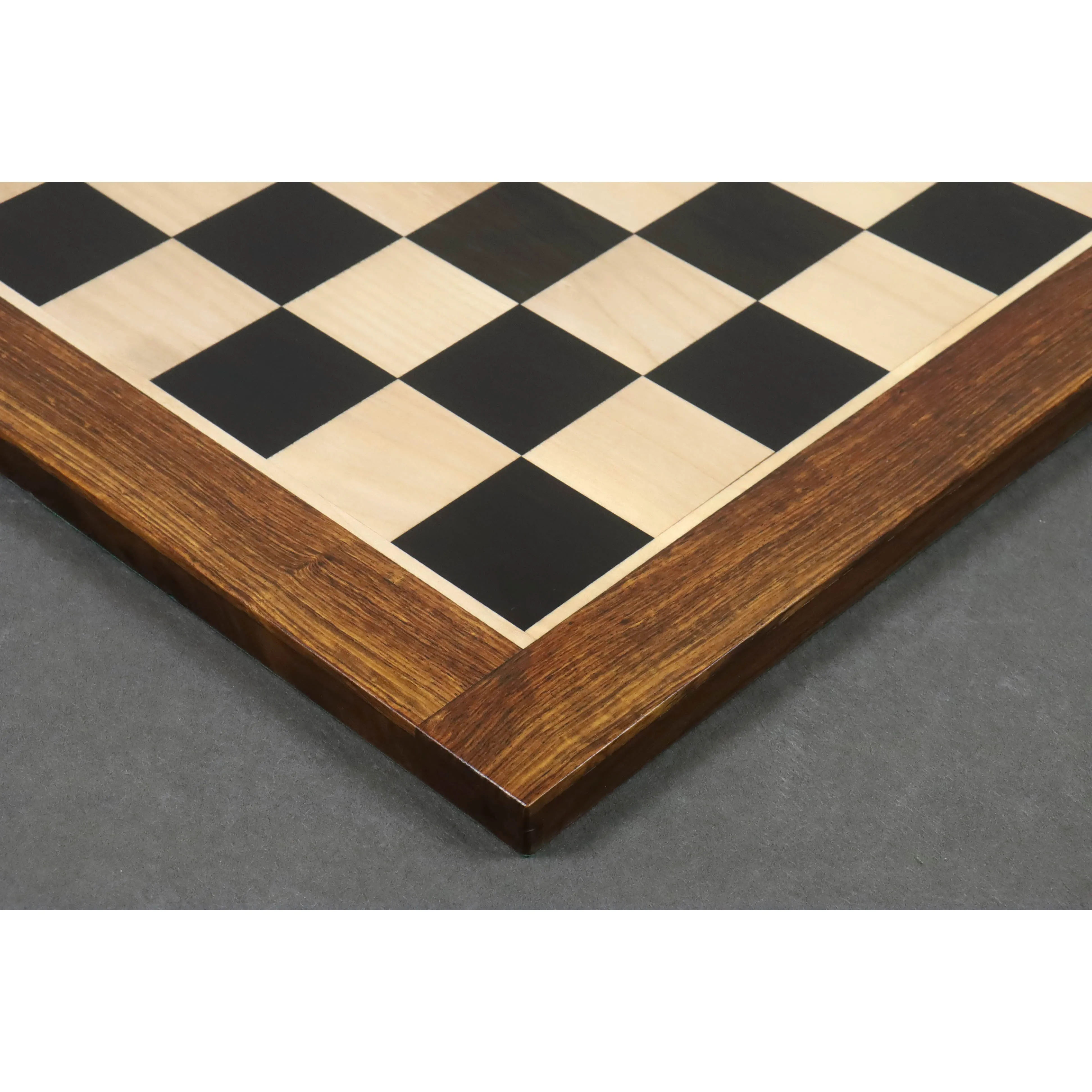 Slightly Imperfect 23" Large Ebony & Maple Wood Chessboard 60 mm Square - sheesham borders - Warehouse Clearance - USA Shipping Only