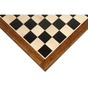 Slightly Imperfect 23" Large Ebony & Maple Wood Chessboard 60 mm Square - sheesham borders - Warehouse Clearance - USA Shipping Only