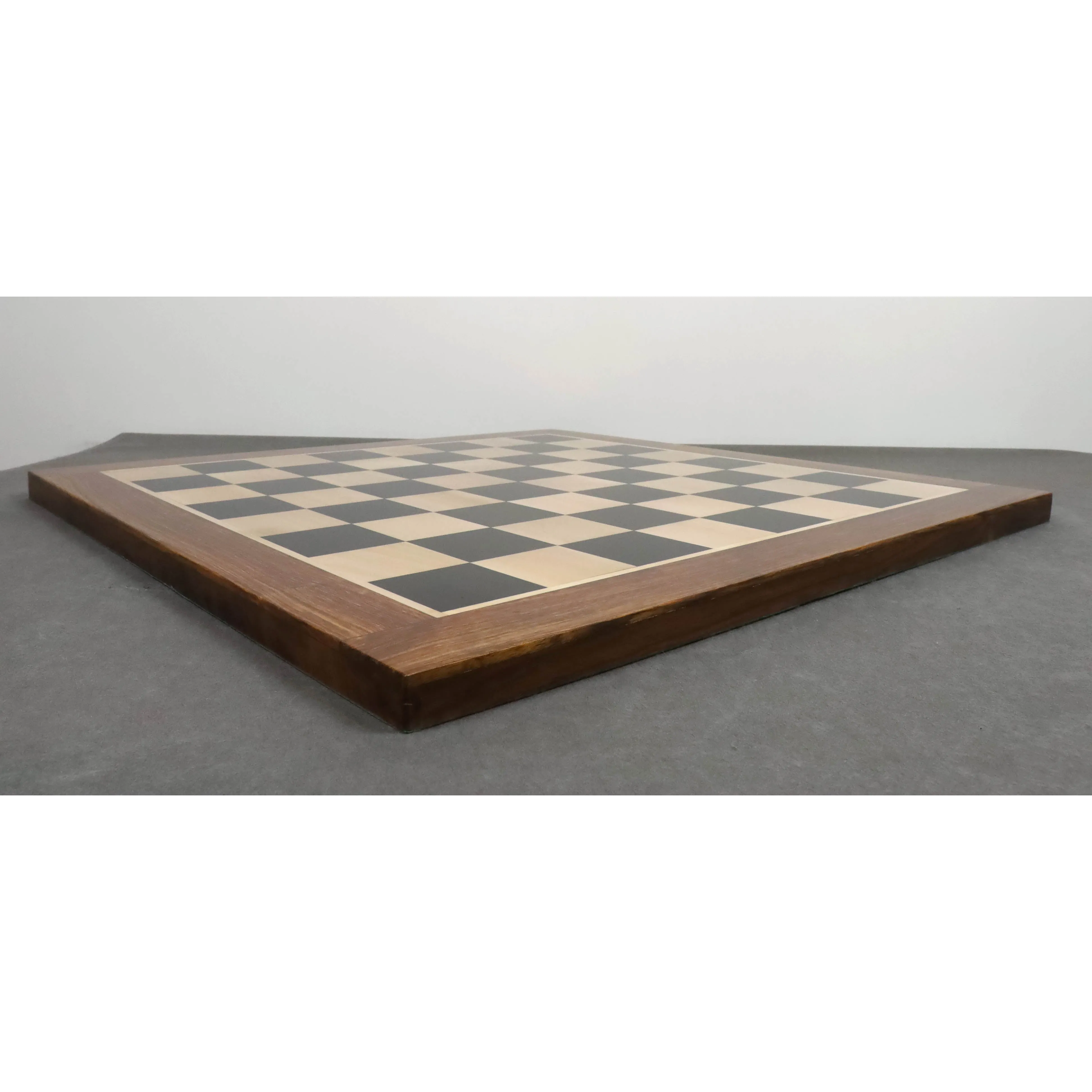 Slightly Imperfect 23" Large Ebony & Maple Wood Chessboard 60 mm Square - sheesham borders - Warehouse Clearance - USA Shipping Only