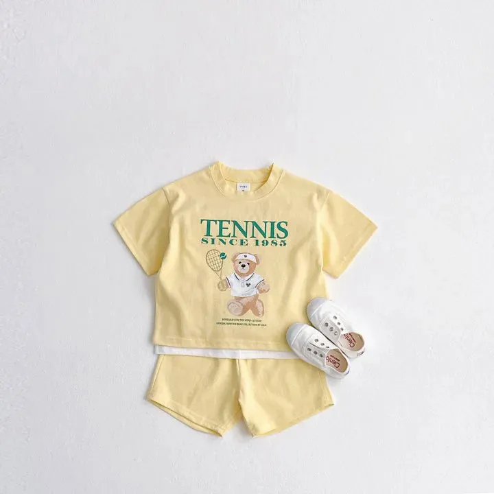 TENNIS Bear Tee & Shorts Set