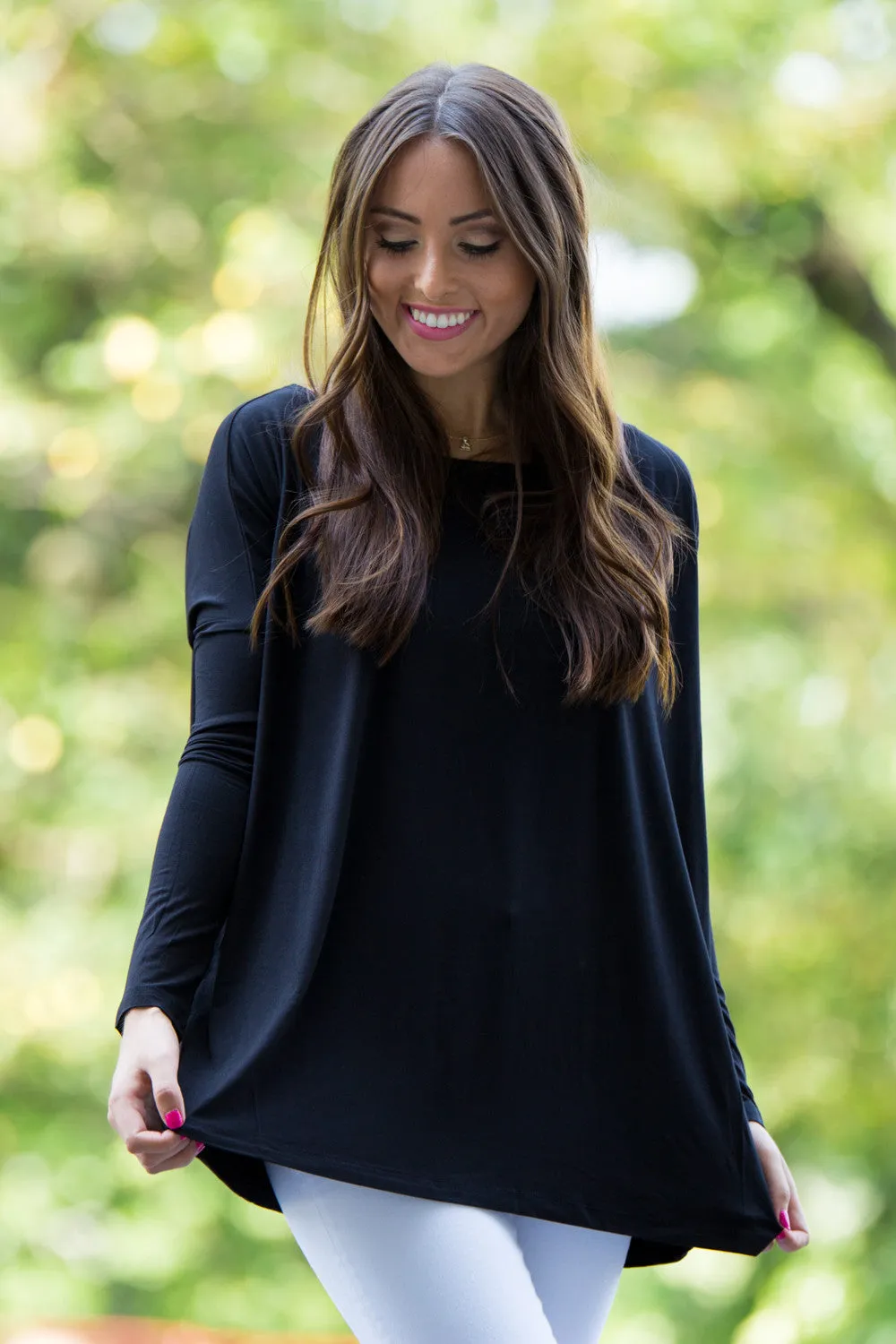 The Perfect Piko Top-Black