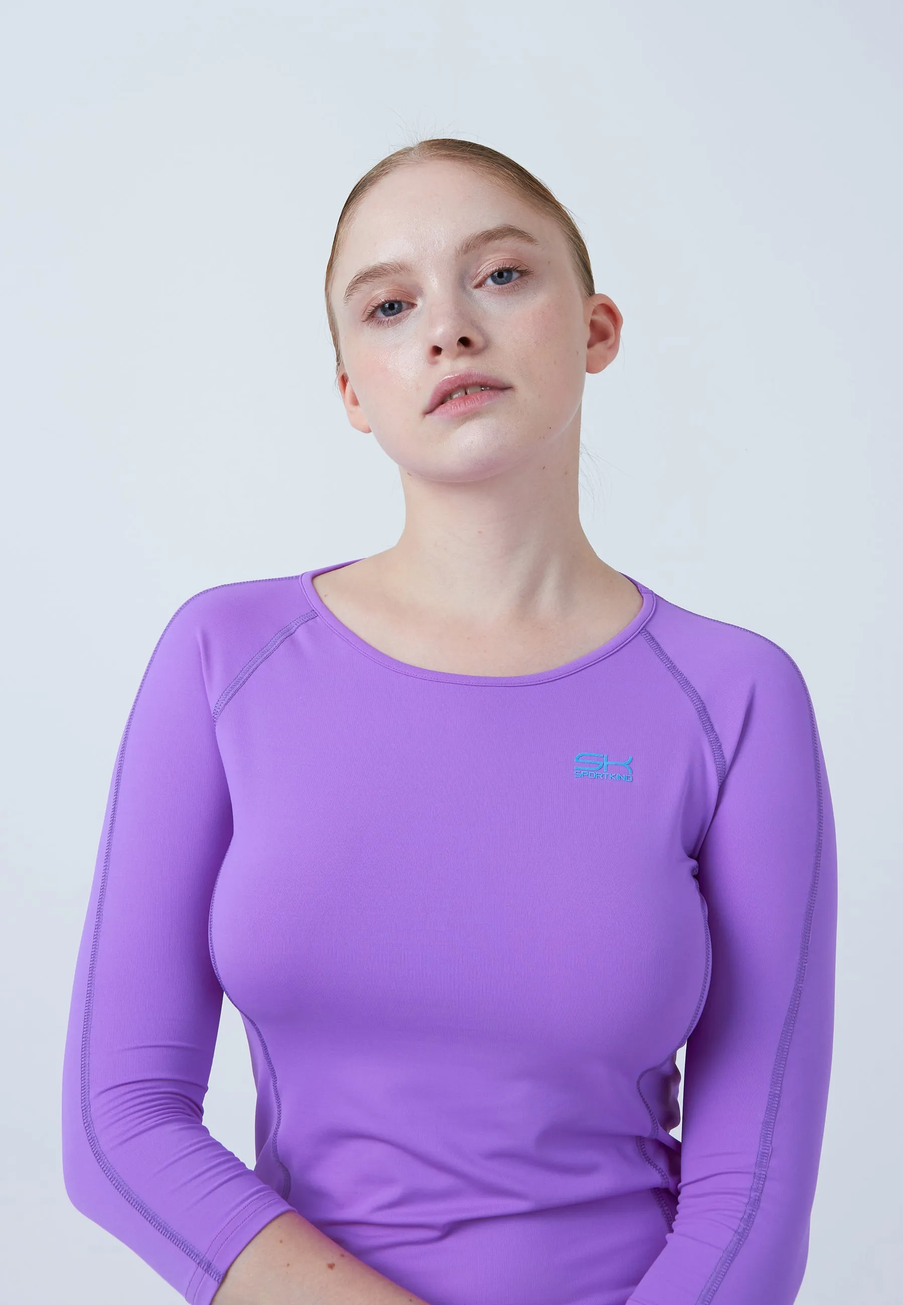 Women Tennis 3/4-Sleeve Shirt, purple